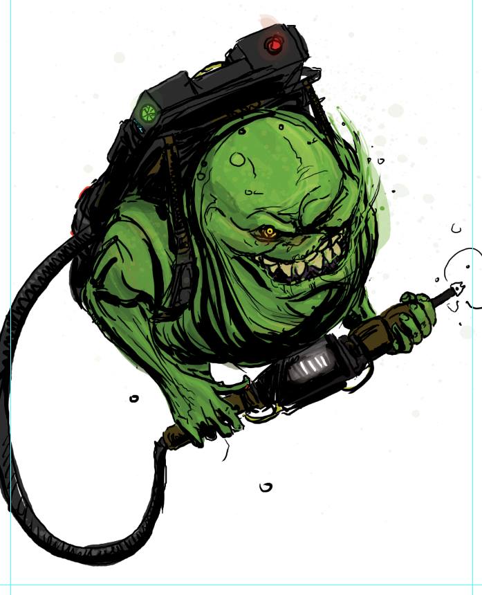 Slimer with pack