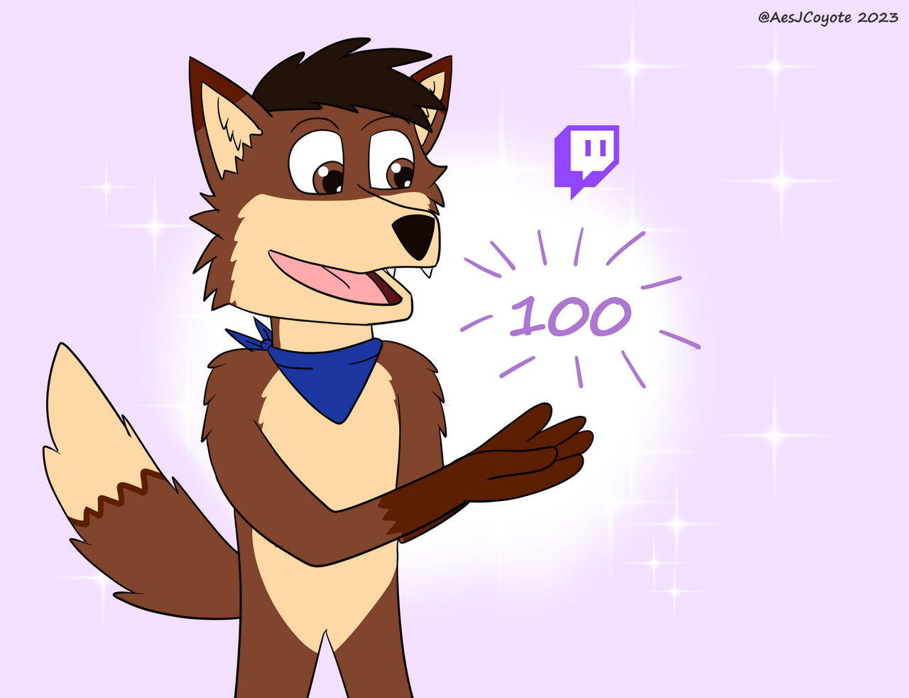 100 Twitch Followers by AestheticJCoyote on DeviantArt