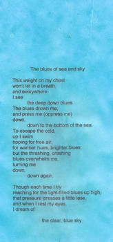 the blues of sea and sky