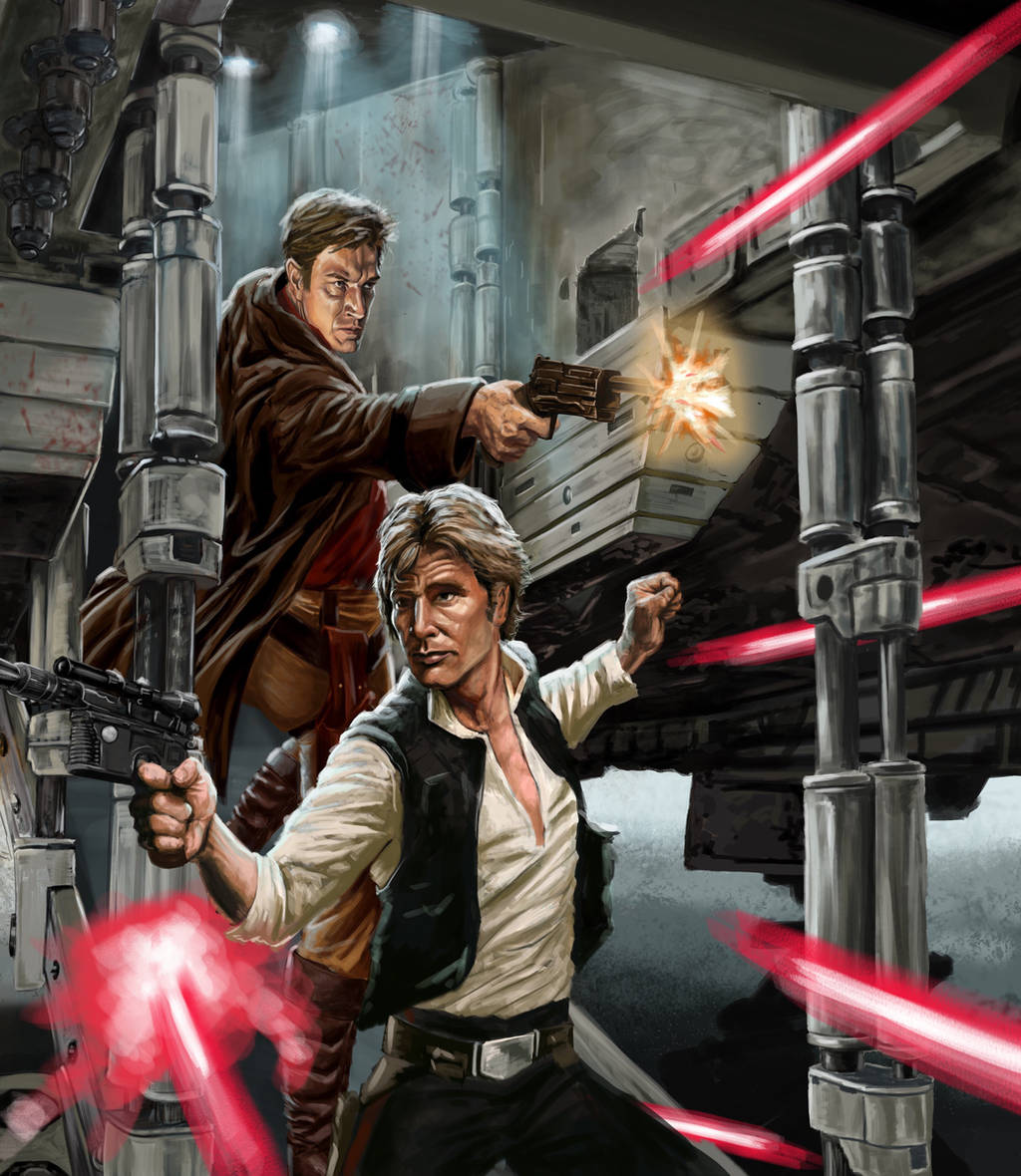 Han Solo Malcom Reylonds by crosbyillustrates