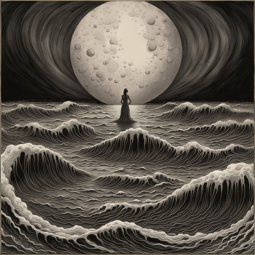 As the languid liquid dissolved in a whirlpool ben