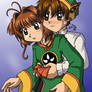 Syaoran Keeps Sakura warm