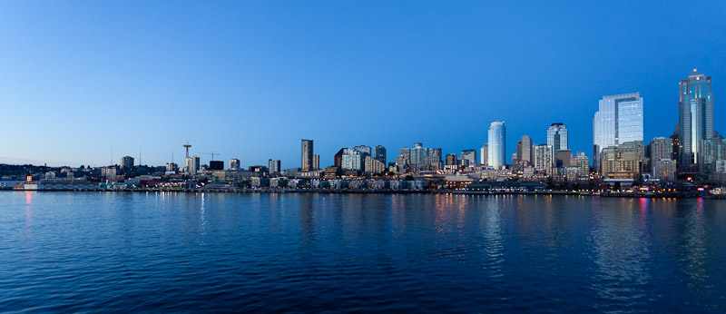 Seattle skyline, polarized