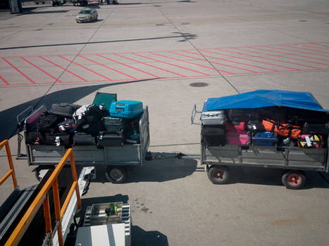 Suitcases, airport - stock