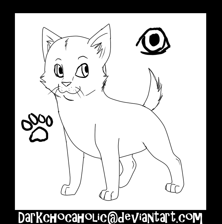 Free Kitten Lineart