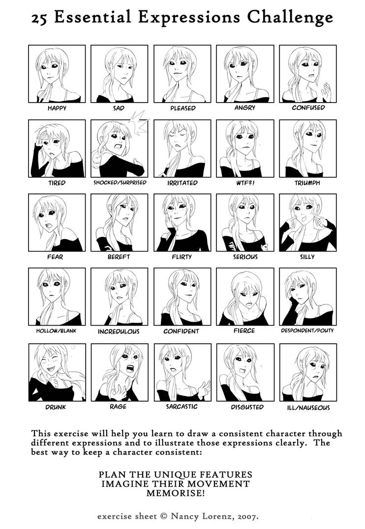 Sassy Expressionexpression 25 Expressions: Ink by WhipsmartMcCoy on DeviantArt