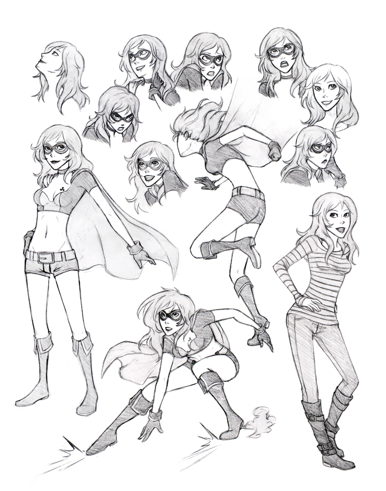 Radioactive Girl Sketches