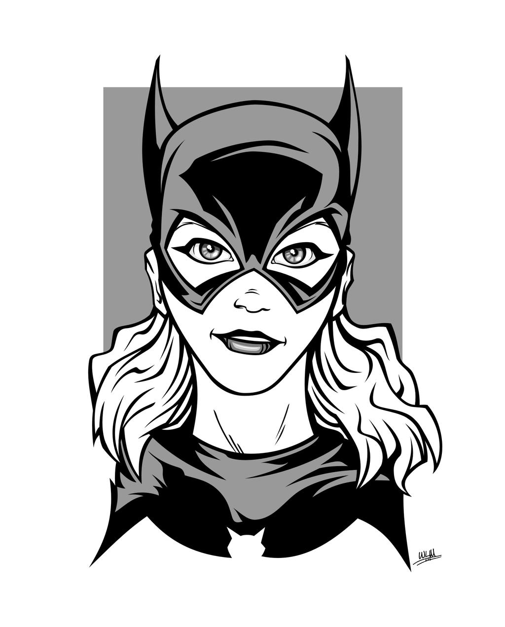 Batgirl simple vector art