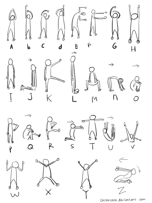 Human Alphabet by cacaocaca on DeviantArt