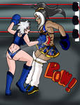 Neggy fighting Elizabeth by archangemon