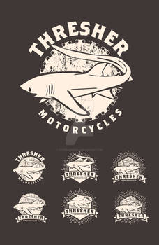 Thresher Motorcycles Logo Mockups