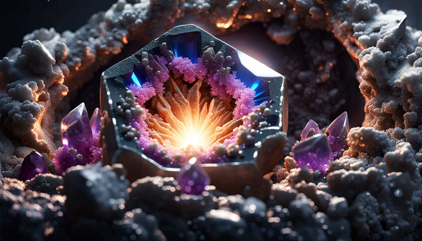 Dark crystals geode #4