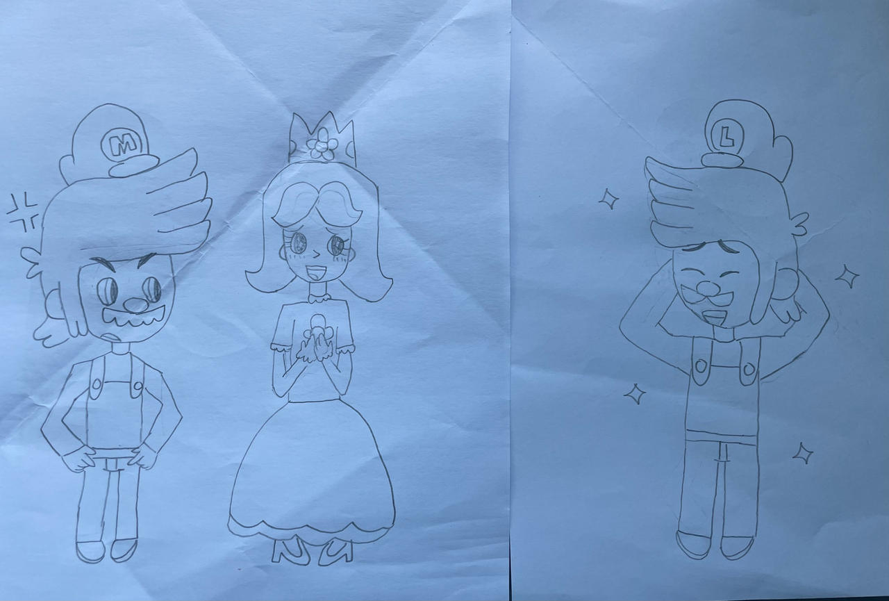 Luigi flirts Daisy but old version of my art
