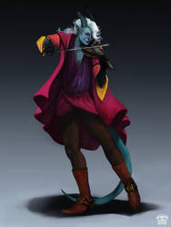 Blue Tiefling