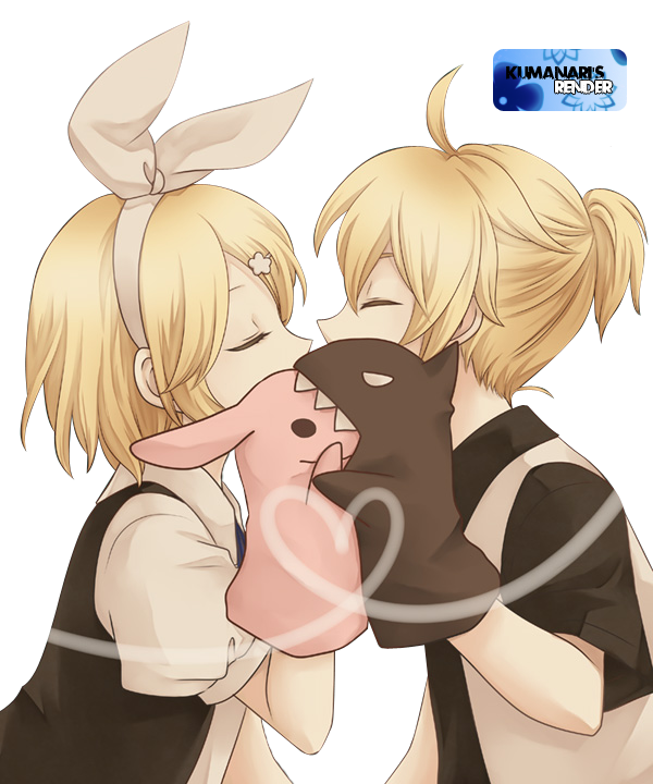 Len and rin Kagamine kiss render