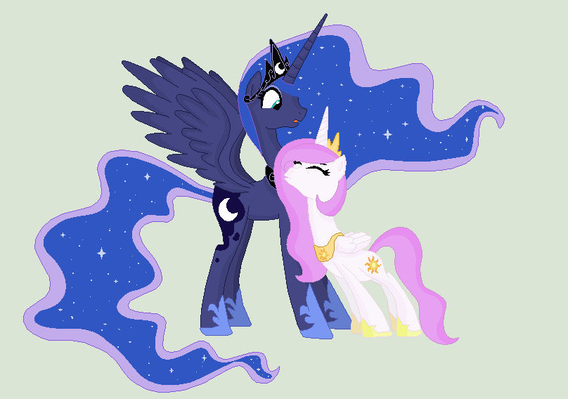 AU- Princess Luna And Princess Celestia