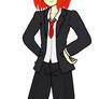 Ryuuko with her business uniform