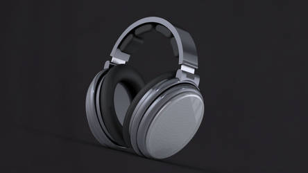 Sennheiser hd-600 headphone render 3