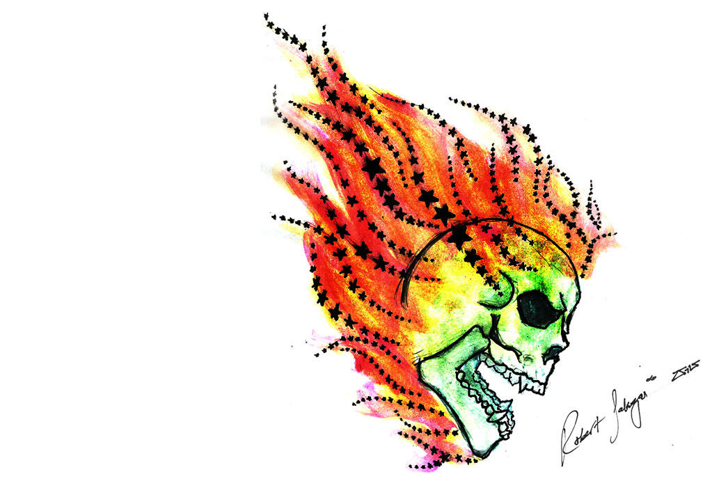 Flame Skull by robe30334 on DeviantArt