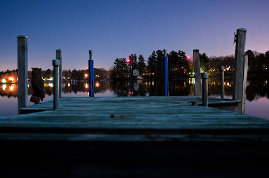 Nighttime dock