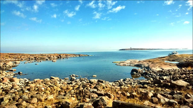 A Rocky Beach In The Archipelago On June 1 