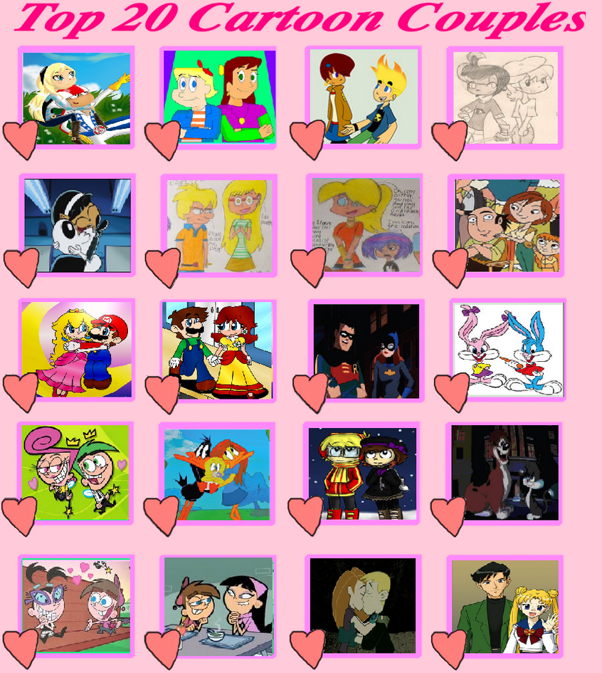 My Top 20 Cartoon Couples Meme By Txtoonguy1037 On Deviantart.
