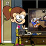 Luan Loud Watching Mickey and Friends