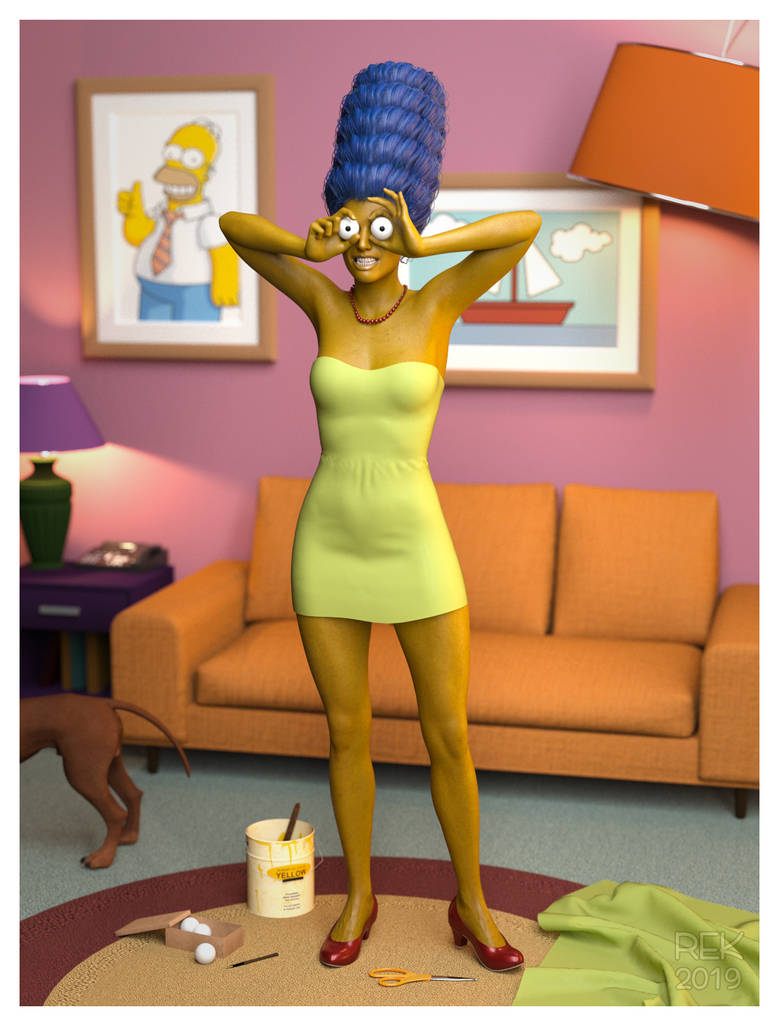 Virtual Cosplay: Marge Simpson by REK-3D