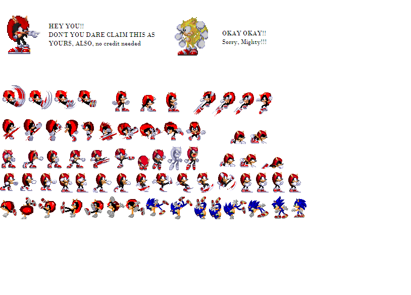 Mighty the Armadillo (Original) Sprite Sheet by farofeiroman on DeviantArt