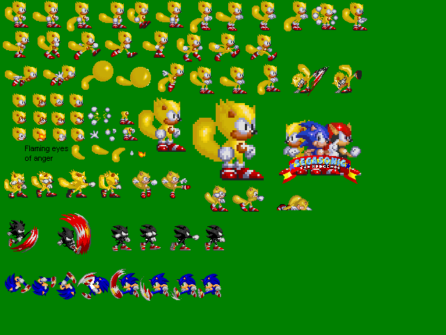 Sonic Art Resources — sonichedgeblog: Sonic, Ray and Mighty sprites