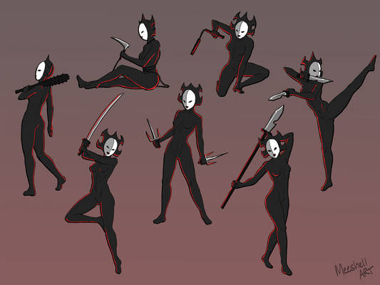 Daughters of Aku: Poses