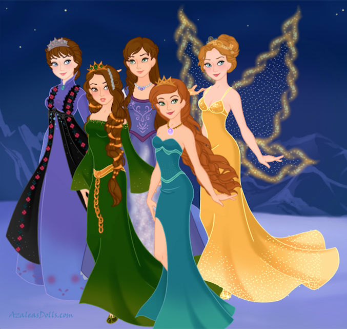 AzaleasDolls SnowQueenScene - Disney Princesses 1 by CheshireScalliArt on  DeviantArt