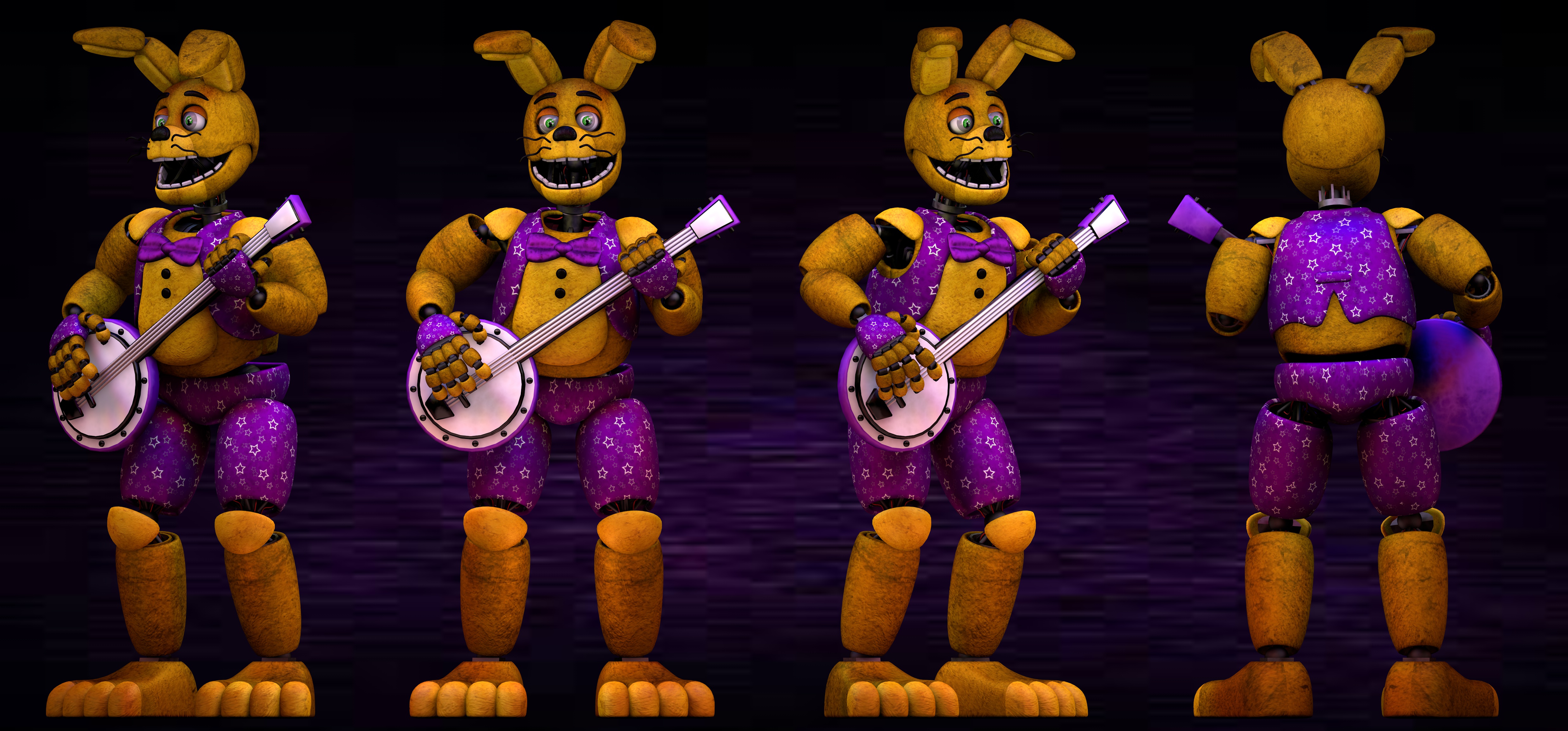 AdriBlack123 on X: [C4D/Fnaf] Springbonnie in the office Map: IDK  Springbonnie: FPR-Corporation port by @/C4Enyel Normal Render //// Render  with CC( Color Correction )  / X