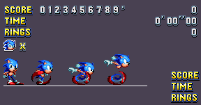 Sonic Mania - HUD Sprites