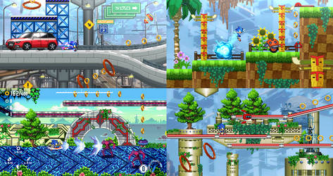 Sonic Frontiers 2D Mock Up - All Stages