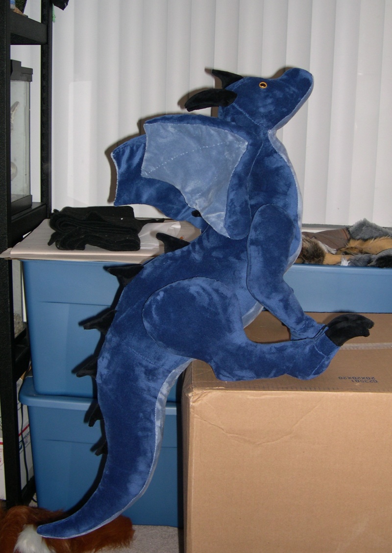 Large jointed dragon plush