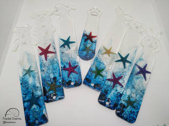 resin bookmarks with starfish