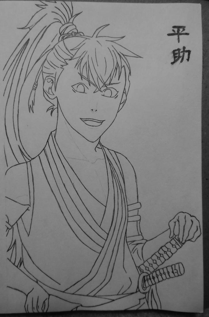 Heisuke Todo line art by dr12002610 on DeviantArt