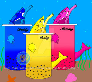 .Baby Shark Bubble Tea Family!.