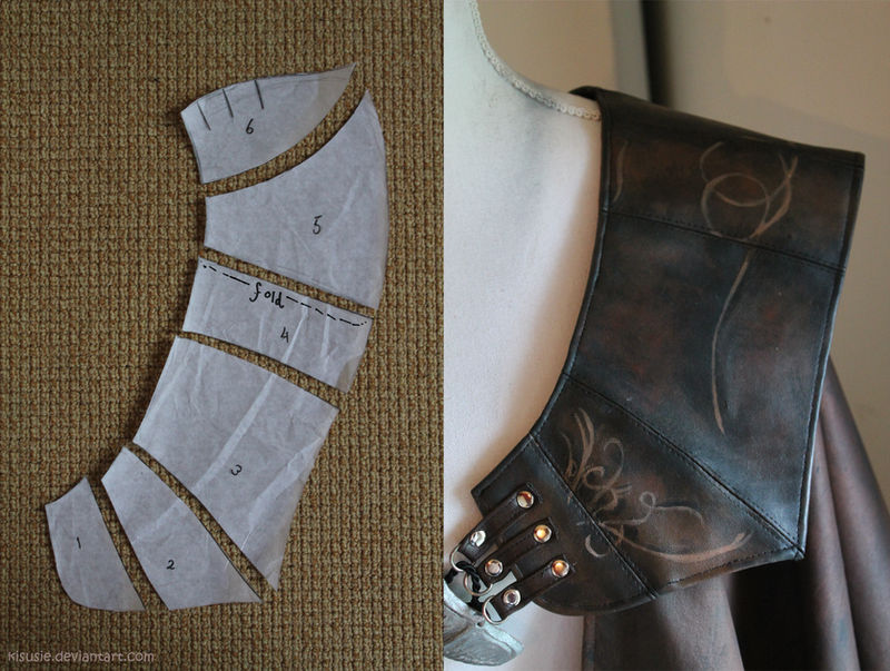 Pauldron Cut Pattern Ezio pauldron pattern by kisusie on DeviantArt