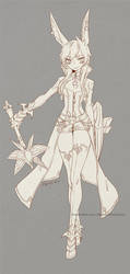 :DragonNest:Yoka female-lineart