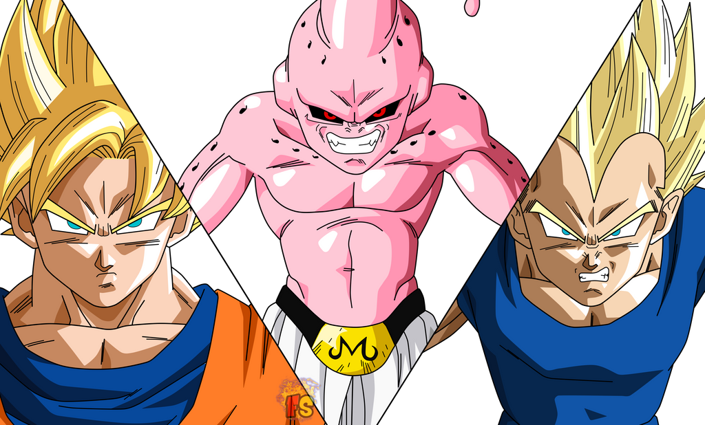 Goku Y Vegeta  Majin Buu by FradayEsmarkers on DeviantArt