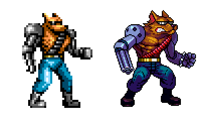 Contra hard corps , Fang , pixel upgrade.