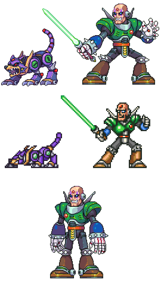 Sigma and Velguardder, MegaManX, pixel upgrade.