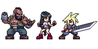 Cloud, Barret And Tifa.