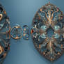 Stunning fractal geometrical oval ornament