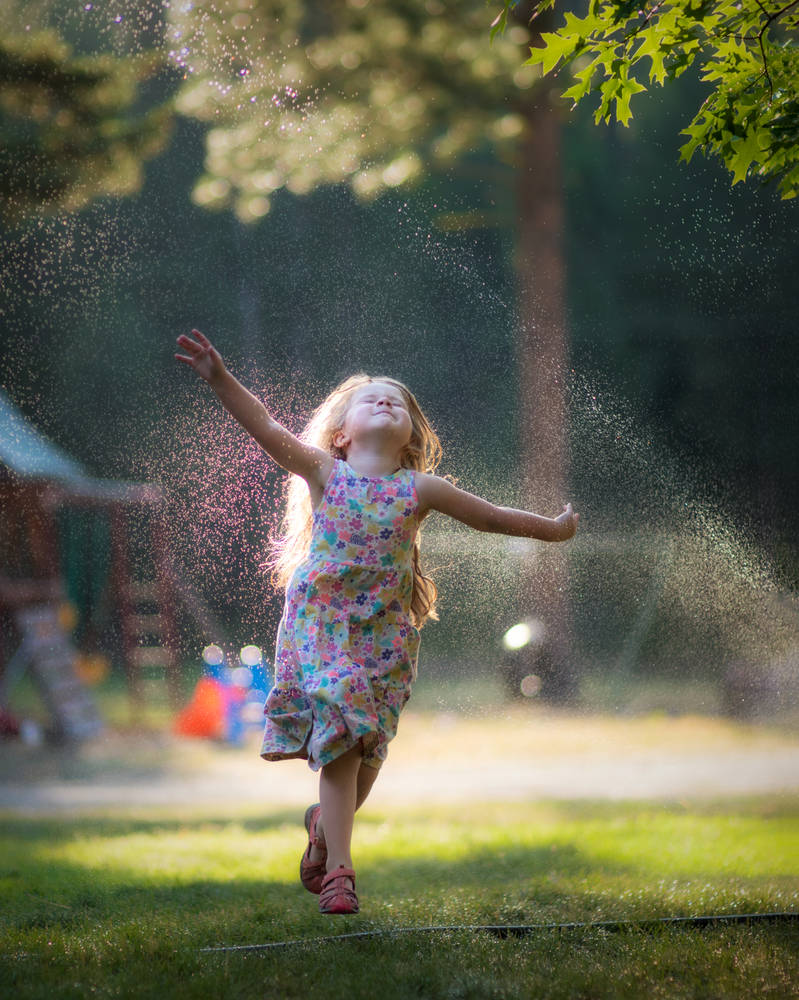 The Joy of Sprinklers in the Sun