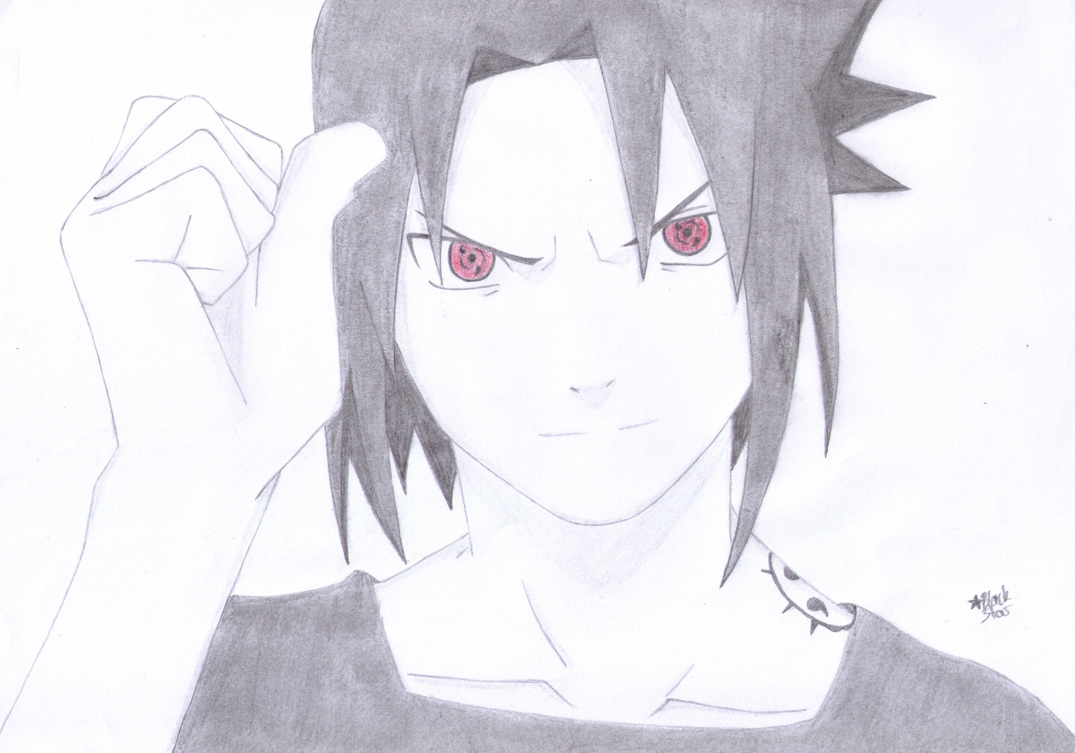 Sasuke Classico Colorido Sharingan by ADMUlielson on DeviantArt