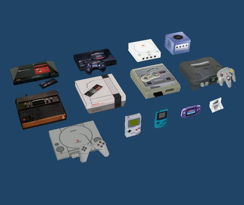 13 Low-Poly Video Game Consoles