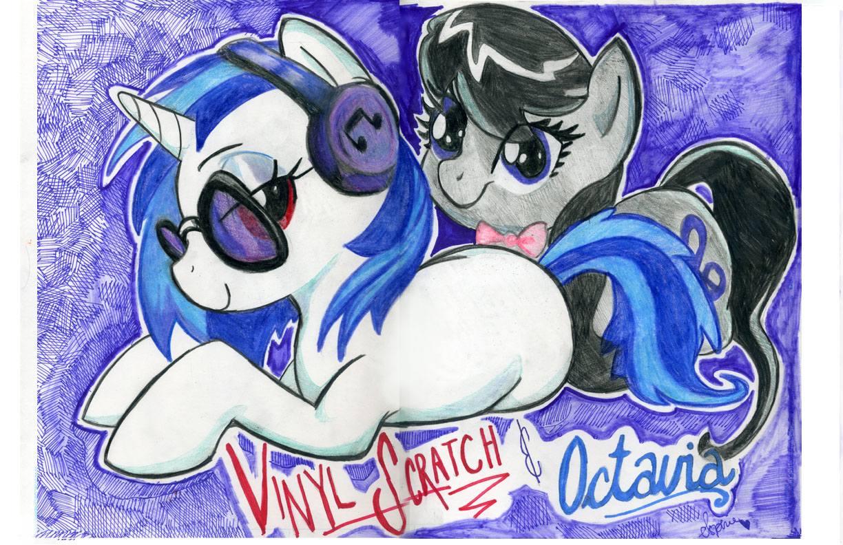 Vinyl Scratch and Octavia